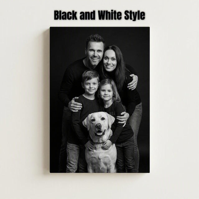 Custom Studio Style Family Photo Canvas