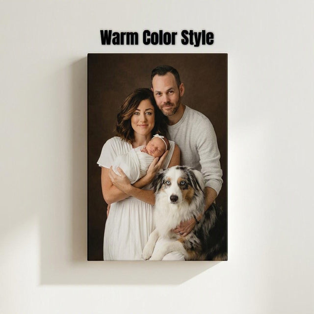 Custom Studio Style Family Photo Canvas