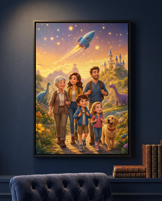 The Adventure You Imagined canvas inspired by a multigenerational family adventure