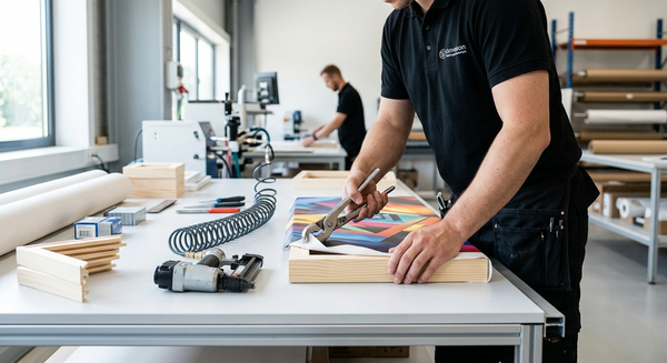 Gallery-Style Canvas Stretching for Rovava canvas production